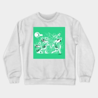 cadejo hound dogs in hell ecopop totonac pattern in the eclipse nights Crewneck Sweatshirt